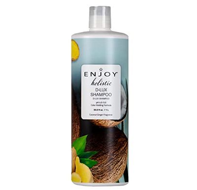 Enjoy Holistic D-Lux Shampoo, pH 4.0-5.0, For All Hair Types, Shampoo for Color Treated Hair, Shampoo for Men and Women, Curly Hair Shampoo - 33 Oz