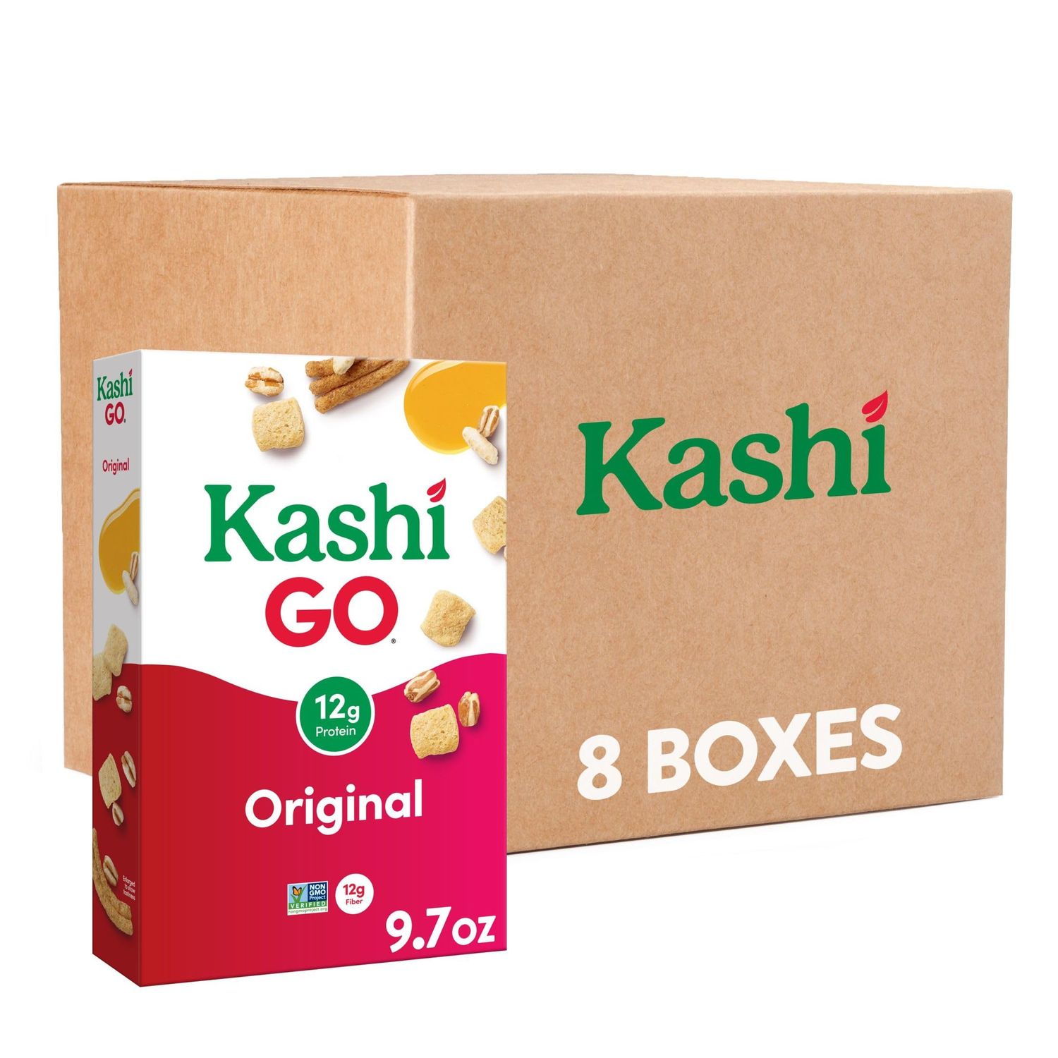 Kashi GO Breakfast Cereal, Fiber Cereal, Family Breakfast, Original, 9.7oz Box (1 Box)
