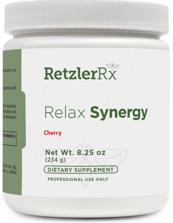 Relax Synergy Natural Cherry Flavor NO MSG Myo-Inositol 2000 mg. 75 mg of Magnesium (as Di-Magnesium Malate), GABA, Taurine, L-Theanine, Hormone and Neurotransmitter Support