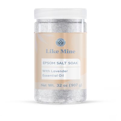 Like Mine Epsom Salt Soak with Lavender Essential Oil, 2lb, Bath Foot Soak, Magnesium Sulfate Blend