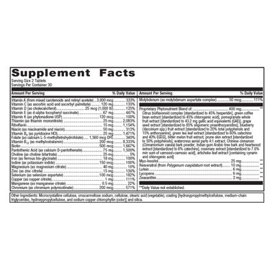 Metagenics PhytoMulti Multivitamin with Iron - Daily Multivitamins with Phytonutrients - Multivitamin for Men Women - PhytoMulti Vitamin Supplement - with Iron, Zinc B6 Vitamins - 60 Tablets