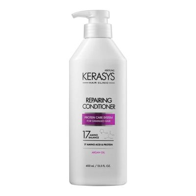 Kerasys Hair Clinic Protein Care System for Damaged Hair Argan Oil REPAIRING 13.5 fl oz 400 ml (Conditioner 1-Pack)