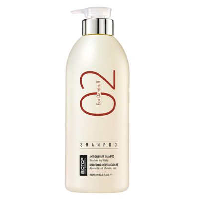 Biotop Professional 02 Eco Dandruff Shampoo - Dry Scalp Treatment Hydrating Shampoo with Pro Vitamin B5, Zinc Pyrithione Chamomile - Reduces Irritation and Prevents Future Dandruff (33.8oz)