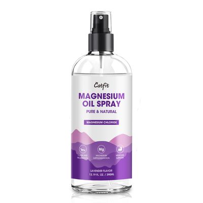 Magnesium Oil Spray - Pure Natural Magnesium chloride Oil - Topical Magnesium Spray for Feet and Sleep, Soothing Muscles, Mood Support - High Absorption - Lavender Flavor 390ml(13.19 Oz)
