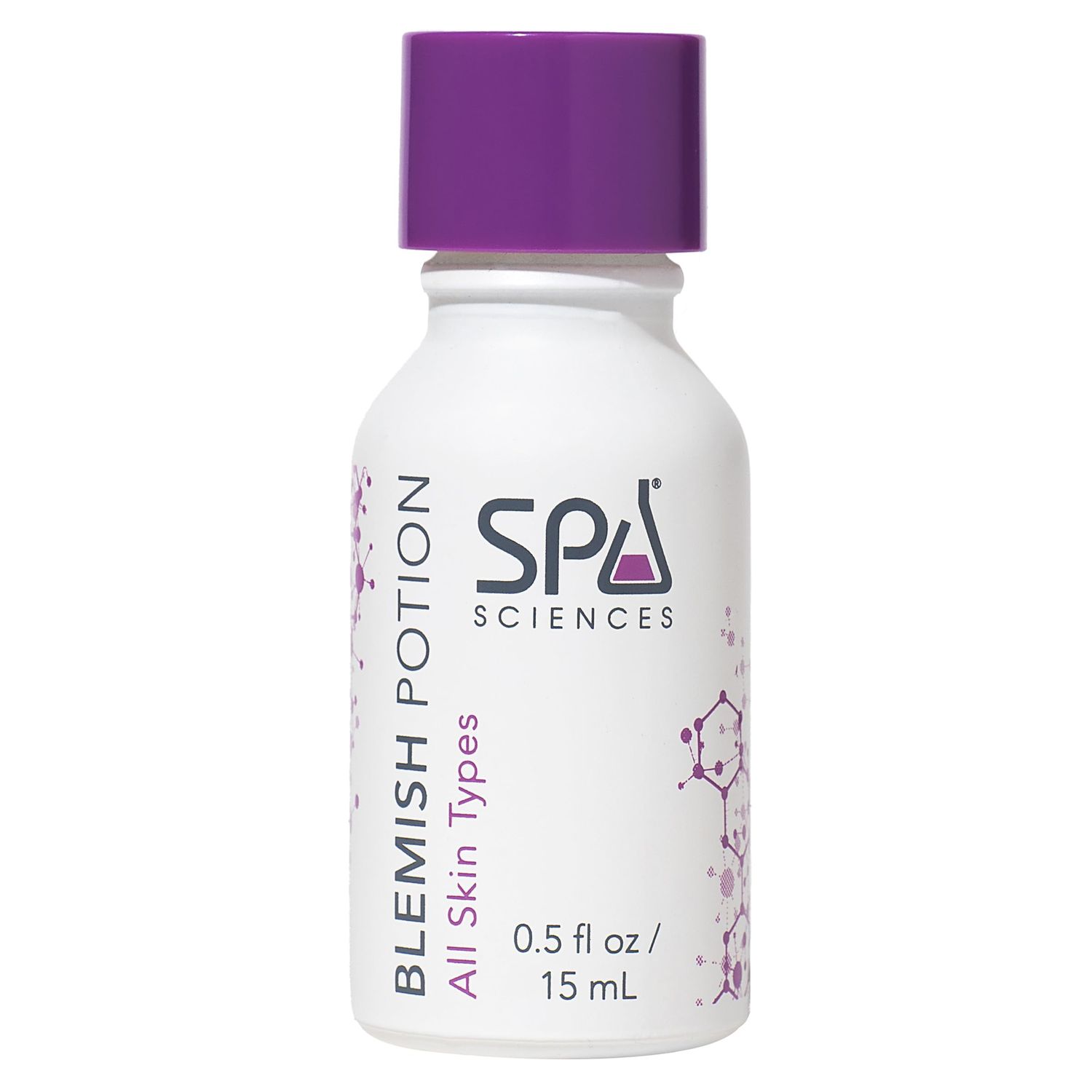 Spa Sciences - Blemish Potion - Made in the USA - Spot Blemish Treatment - With Niacinamide, Zinc Oxide - Detoxify, Exfoliate, Smooth - Vegan - For All Skin Types - 0.5oz