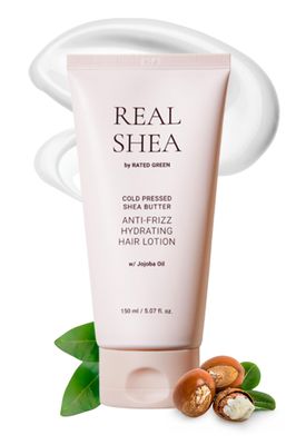 RATED GREEN Real Shea Anti Frizz Hydrating Hair Lotion Shea Butter Hair Moisturizer Hair Care Cream Daily Hair Moisturizer Anti Frizz Hair Products for Frizzy Hair 5.07 fl oz