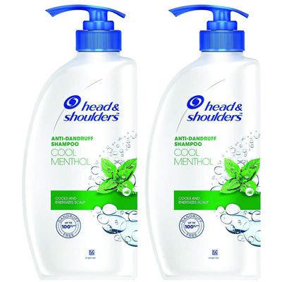 Head Shoulders Anti Dandruff Shampoo, 2 Pack, Cool Menthol Scent Refreshes and Cleanses Scalp, Daily Use For all Hair Types, 22 oz Pump Bottles