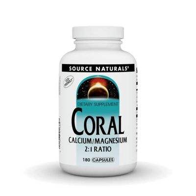 Source Naturals Coral CalciumMagnesium 2:1 Ratio - 180 Capsules