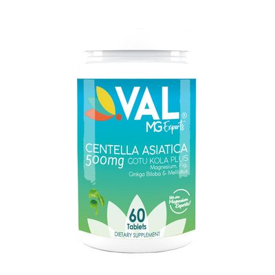 VAL Centella Asiatica Plus with Magnesium Citrate Gotu Kola Herbal Supplement for Stress Management, Mental Clarity, Circulatory Skin Health Calming Support 60 Tablets