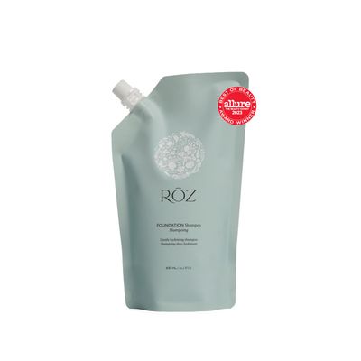 R Z Foundation Shampoo Refill BPA-Free Pouch Hydrating, Balancing Gently Cleansing for Air Drying Styling Vegan, Color-Safe, Free of Silicone, Paraben SLS Strengthens Nourishes