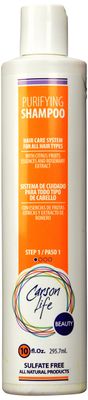 Carson Life Purifying Shampoo - For All Hair Types - 10 oz - Made with Fruits and Herbs Extracts - Energize and Stimulate hair - Helps Prevent Hair Loss and Dandruff - Made In The USA