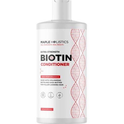 Extra Strength Biotin Conditioner for Hair Growth - Sulfate Free Conditioner with Moisturizing and Nourishing Shea Butter Jojoba Oil and Plant Proteins for Dry Damaged Fine Weak Dull Hair (16 Fl Oz)