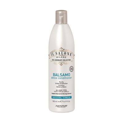 Il Salone Milano Detox Conditioner for All Hair Types - Clarifying Hair Conditioner with Charcoal Powder - Scalp Cleanser to Detox - Restore Broken Bonds Add Softness (16.9 oz 500 ml)