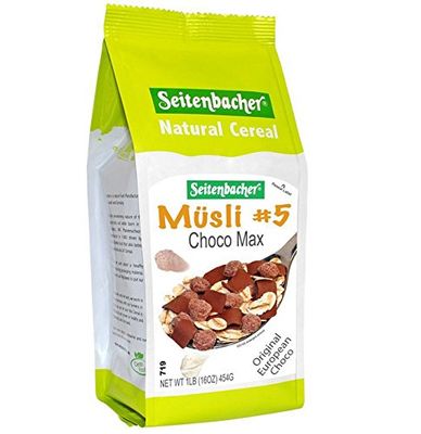 Seitenbacher Muesli 5 Choco Muesli, 3 pack 16-Ounce bags, made in Germany