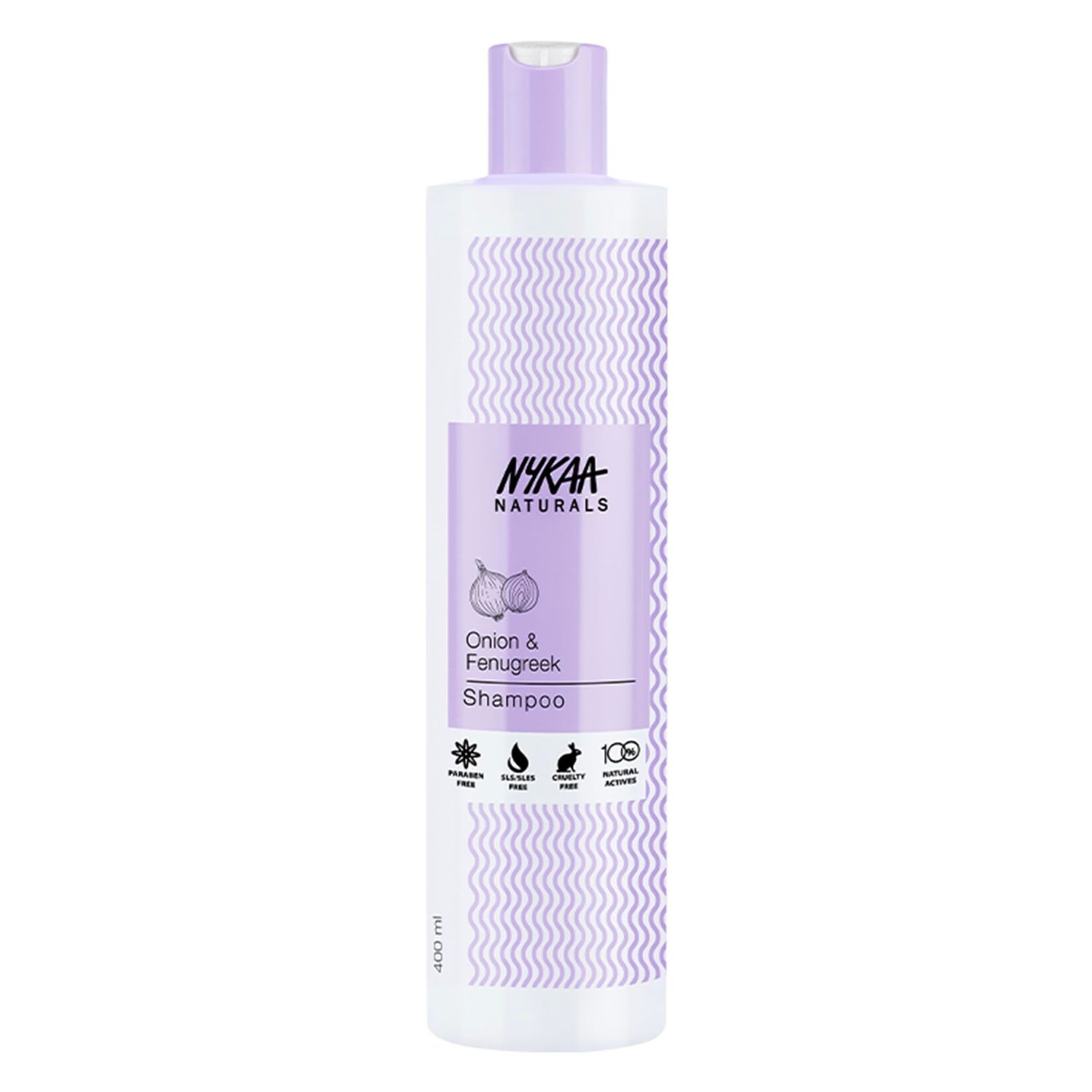 Nykaa Naturals Shampoo, Onion and Fenugreek, 13.52 oz - Deeply Moisturizing Hair Growth Shampoo - Hair Thickening Shampoo - Prevents Split Ends