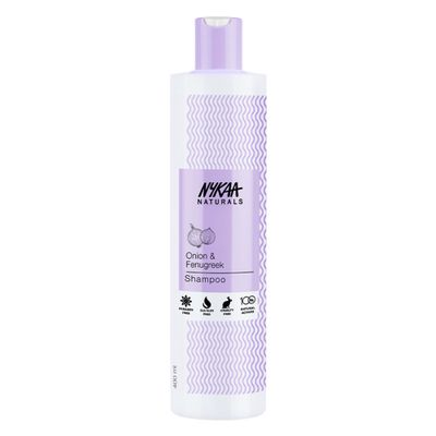 Nykaa Naturals Shampoo, Onion and Fenugreek, 13.52 oz - Deeply Moisturizing Hair Growth Shampoo - Hair Thickening Shampoo - Prevents Split Ends