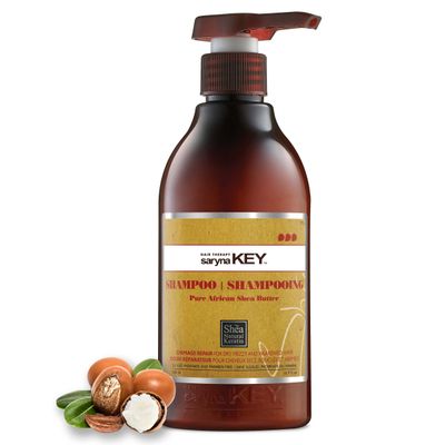 Saryna Key Shampoo for Damaged Hair with Pure African Shea Butter - Moisturizing Shampoo for Dry Damaged Hair - Professional Keratin Treatment - Sulfate Free, No Parabens, Cruelty Free (500ml16.9oz)