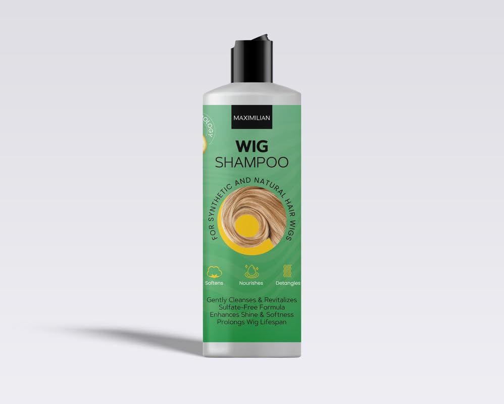 ARLENA Wig Shampoo for Synthetic Natural Wigs - Gentle, Sulfate-Free Cleanser for Wig Care Detangling - Frizz Control Shine Boost - 16 fl oz