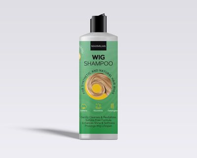 ARLENA Wig Shampoo for Synthetic Natural Wigs - Gentle, Sulfate-Free Cleanser for Wig Care Detangling - Frizz Control Shine Boost - 16 fl oz