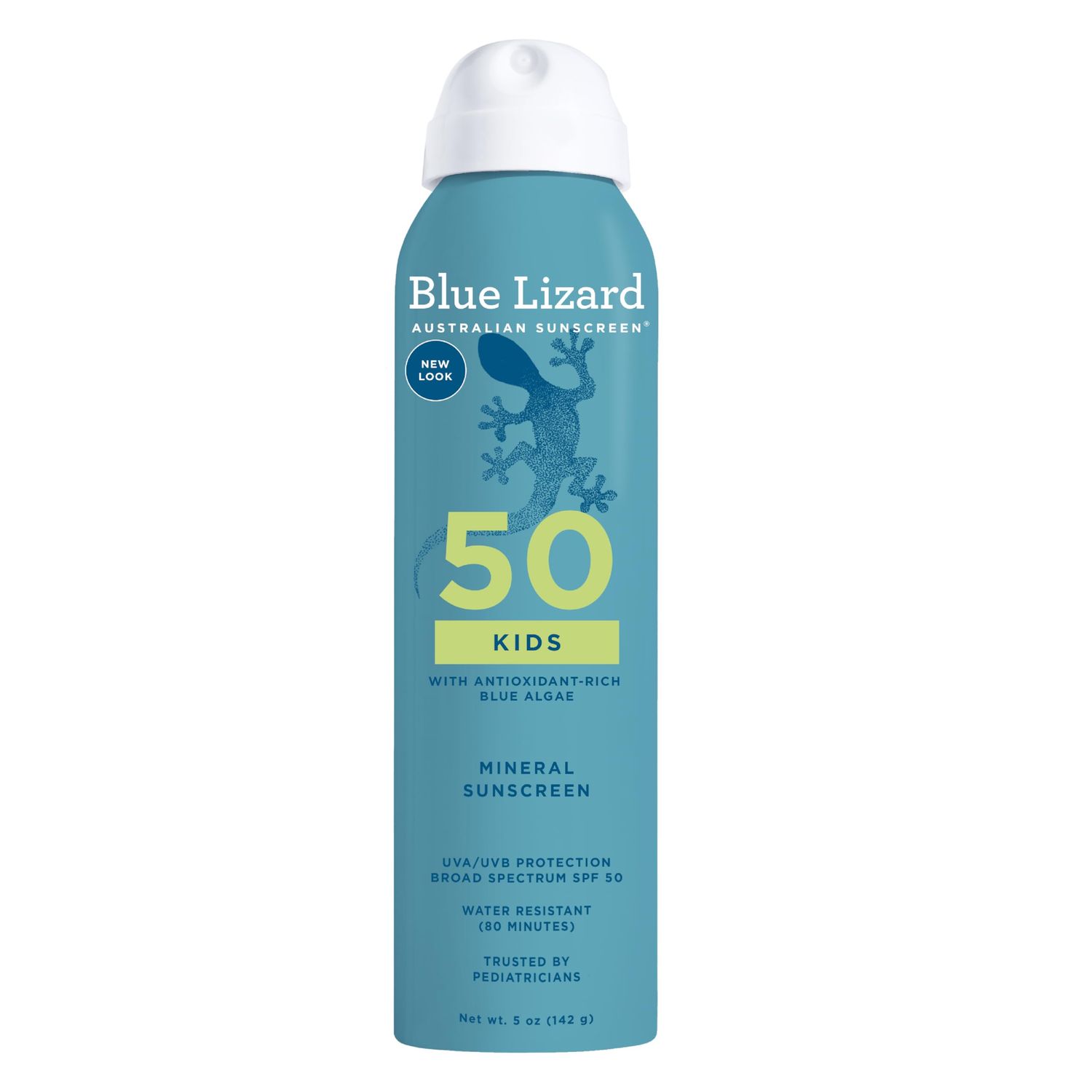 Blue Lizard Kids Mineral Sunscreen Spray SPF 50, Brand, Broad-Spectrum UVAUVB Protection, Water-Resistant, Zinc Oxide Formula, 5 fl oz