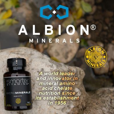 15mg Zinc Glycinate from Albion 6 Essential Trace Bisglycinate Minerals, Manganese, Boron, Chromium, Selenium, Molybdenum Supplement, 90 Plant-Based Vegan Capsules