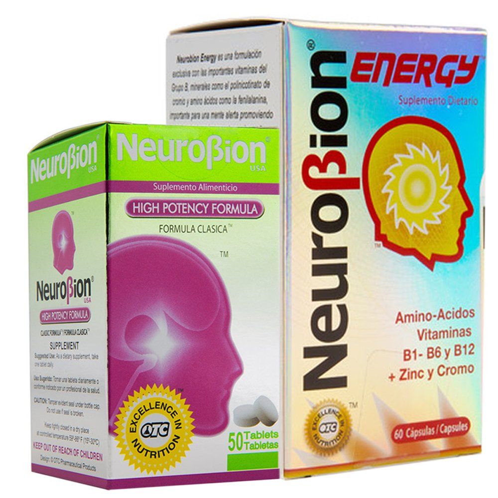 Neurobion energy Neurobion high potency dietary supplement special blend of amino acids, vitamins b1- b6- b12 zinc