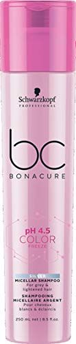 Schwarzkopf BC Bonacure pH 4.5 Color Freeze Silver Micellar Shampoo 8.5 Ounce 250 Milliliters