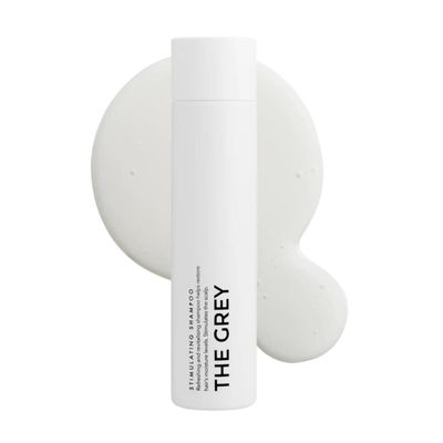 The Grey Stimulating Shampoo Restores Moisture, Cleanses Hydrates Scalp Removes Buildup Impurities Prevents Hair From Dryness Made with Camphor, Menthol, Vitis Vinifera Seed Extract 8.45oz