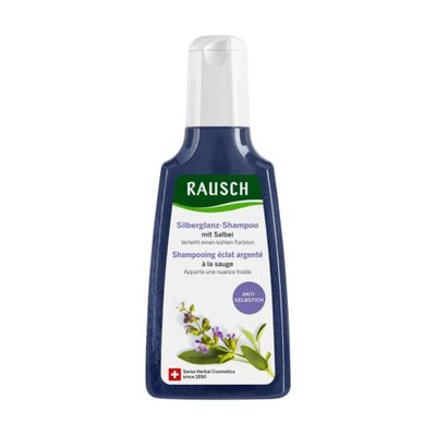 Rausch Sage Shampoo, 200 ml - Light Silver Shine - Purple Shampoo for Dry Hair Structure, Hair Treatments, Soothes Regulates Scalp, Germany