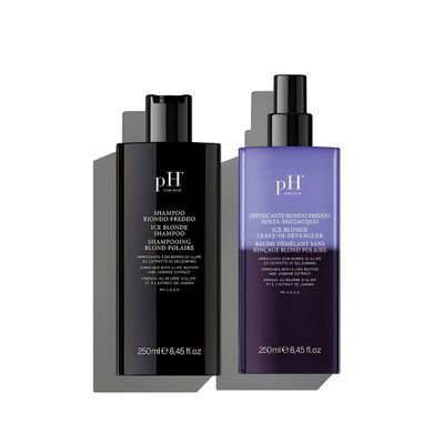 pH PURE HAIR Ice Blonde Shampoo Leave-In Detangler Spray for Blonde Hair Shampoo with Illipe Butter Jasmine Extract, Sulfate-Free, Fragrance Infused for Softness Shine - 8.45 Oz