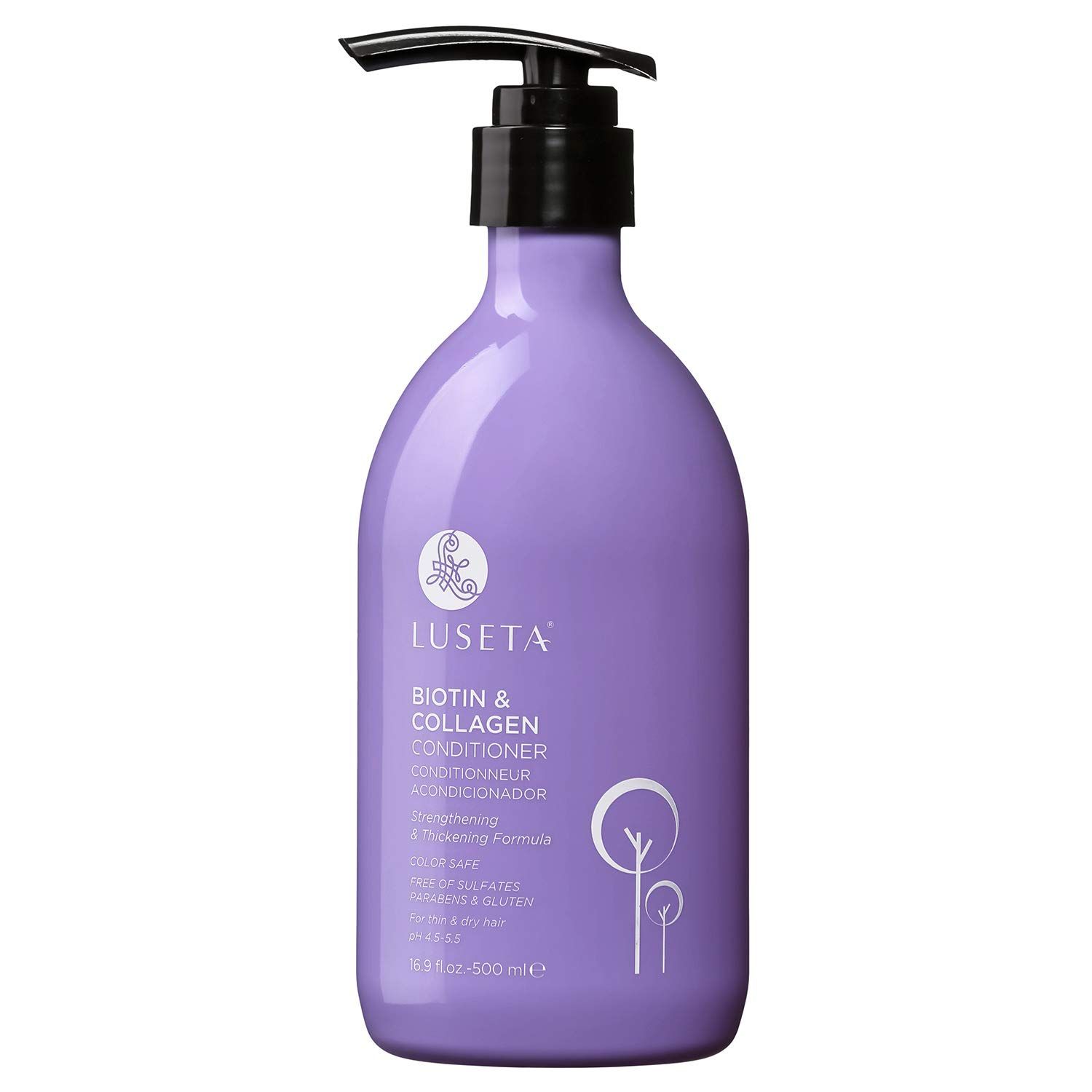 Luseta Biotin Collagen Conditioner Thickening for Hair Loss Fast Hair Growth - Infused with Argan Oil to Repair Damaged Dry Hair - Sulfate Free Paraben Free 16.9oz