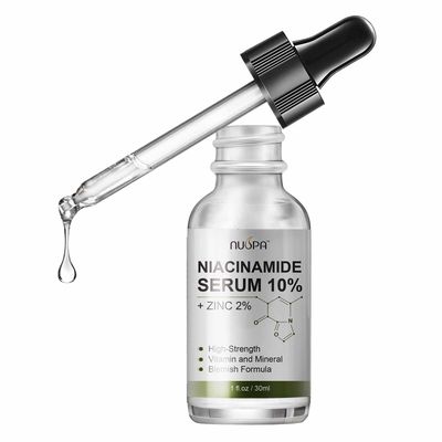 NUSPA Niacinamide Serum 10 Plus Zinc 2 for Face Skin Care Vitamin B3 Facial Serum with Hyaluronic Acid for Dry Skin and Pore SkinTreatment,Multi-Use For Face,Neck,Hand