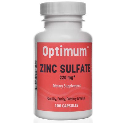 Zinc Sulfate 220 mg 100 Count Capsules Dietary Supplement