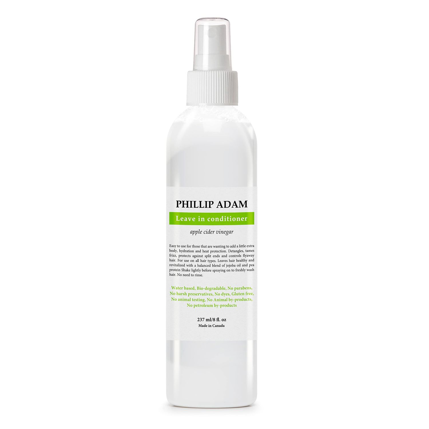 Phillip Adam Leave In Conditioner for All Types of Hair - Hydrates, Detangles, Controls Flyaways Protects Against Heat - Made With Natural Based Ingredients - 8 fl. oz