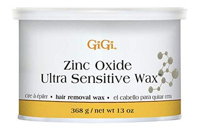 GiGi Zinc Oxide Hair Removal Wax for Ultra-Sensitive Skin, Gentle Formula for Face Body, Soft Wax for Delicate Skin, 13 oz, 1 Pack