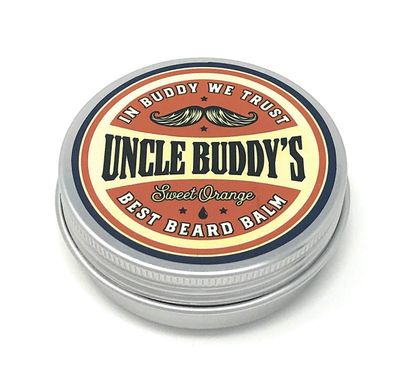 Uncle Buddy's Best Sweet Orange Beard Balm Leave-In Conditioner for Control and Style, Promotes Beard Growth and Health, 2 oz