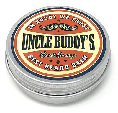 Uncle Buddy&#39;s Best Sweet Orange Beard Balm Leave-In Conditioner for Control and Style, Promotes Beard Growth and Health, 2 oz