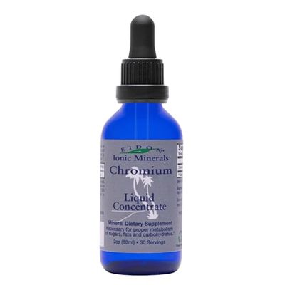 Eidon Ionic Minerals Liquid Chromium Concentrate - Ionic Chromium Supplement Drops, Supports Stable Energy Levels, All-Natural, No Sugar Added, No Preservatives or Additives - 2 oz