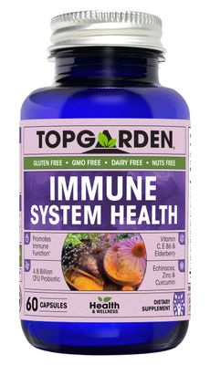 TOPGARDEN Immune System Health - Sambucus Elderberry, Vitamin C, Echinacea, Turmeric Curcumin, Garlic, Zinc More for Adult&#39;s Wellness Support. Boost Your Body and Mind!