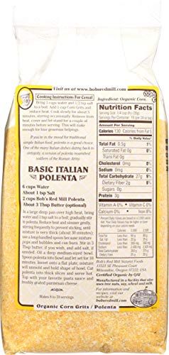 Bobs Red Mill 19490 Organic Polenta Corn Grits, 24 Oz