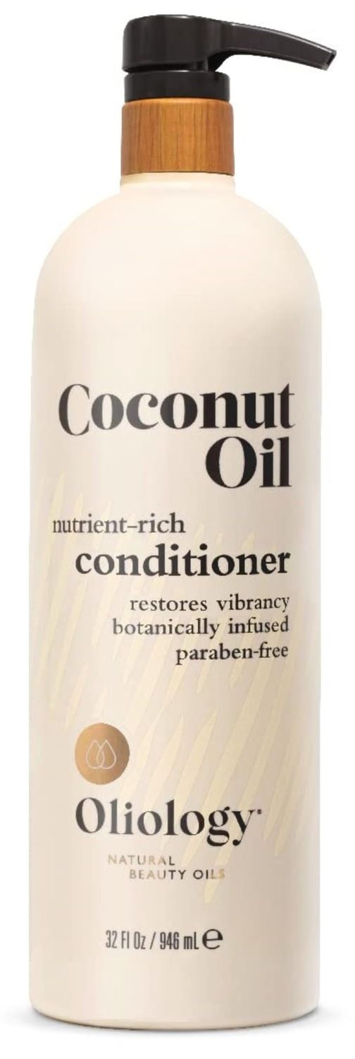 Oliology Nutrient Rich Coconut Oil Conditioner - Restores Vibrancy Softens Hair Repairs Damaged Dry Weak Hair Intensely Hydrates Botanically Infused Paraben Free (32 fl oz)