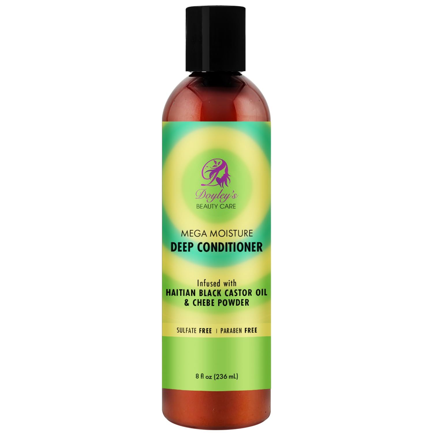 Doyley&#39;s Haitian Black Castor Oil Mega Moisture Deep Conditioner 8oz Hair Strengthening with Chebe Powder