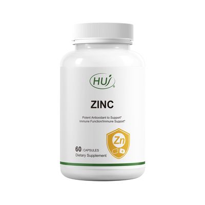 HUJ Zinc, 60 Capsules, Potent Antioxidant for Immune Support