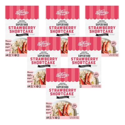 Bakery On Main, Gluten-Free Instant Oatmeal, Vegan Non GMO - Strawberry Shortcake, 10.5 oz (Pack of 6)