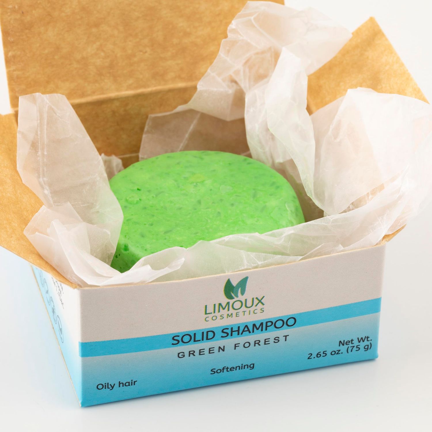 Limoux Cosmetics Solid shampoo bar for normal to oily hair - Brightening, Nourishing and Softening - 2.65 oz - Paraben Free, Cruelty free, Vegan, Eco Friendly, Zero waste, up to 60 uses
