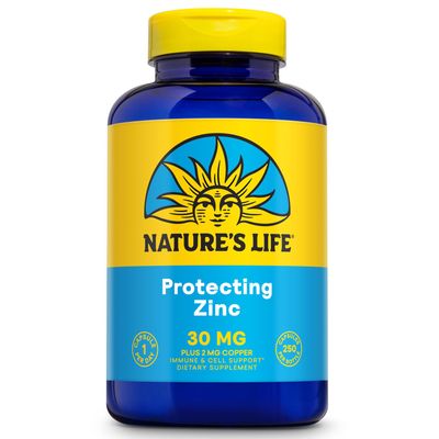 Nature&#39;s Life Zinc Picolinate 30mg Plus 2mg of Copper - Chelated Zinc Supplement for Immune, Cardiovascular, Skin, Cellular Function, and Muscle Support - 60-Day Guarantee - 250 Servings, 250 Capsules