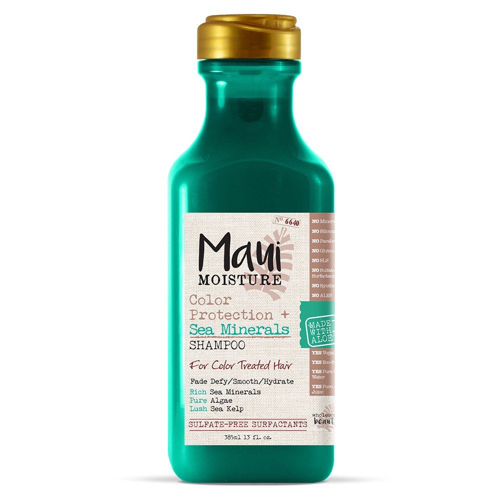 &quot;Maui Moisture Color Protection Sea Minerals Shampoo, Protect -Treated Tresses with Rich, Pure Algae, and Sea Kelp, Non-GMO, 13 Fl Oz&quot;