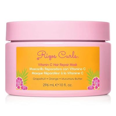 Rizos Curls Vitamin C Hair Repair Mask, Deeply Moisturizes Hydrates, Softens Minimize Frizz while Adding Shine, For Dry Damaged Hair, Infused with Shea Butter, 10 oz