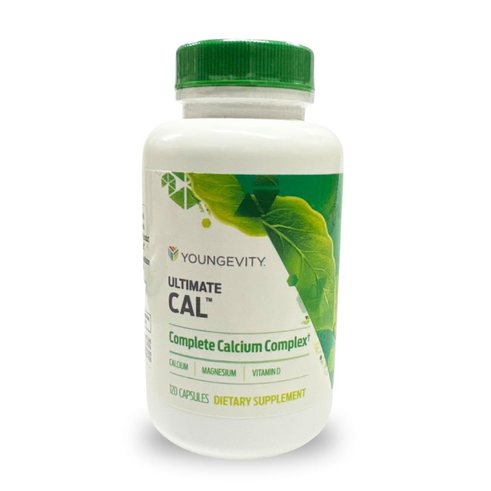 Youngevity Ultimate Cal - Calcium Magnesium Bone Health Supplement with D-3, Zinc, Potassium, Boron - Highly Absorbable - Immune and Bone, Joint, Ligament Support - 120 Capsules (Pack of 1)