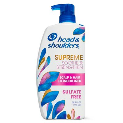 Head Shoulders Supreme Sulfate Free Conditioner with Argan Oil, Anti-Dandruff Treatment, Soothe Strengthen Hair Scalp, 28.2 Fl Oz